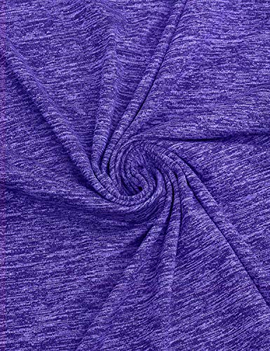 Moisture Wicking Long Sleeve Workout Tops for Women - Medium Purple