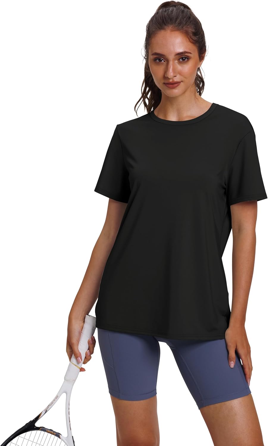 OFEEFAN Workout Tops for Women - UPF 50+ Quick-Dry Breathable Loose Fit Yoga & Gym Tee