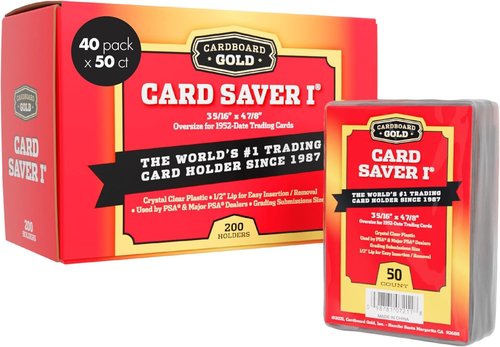 Cardboard Gold | Card Saver 1-2000 Count - Semi-Rigid Trading Card Holder for PSA-Approved Protection