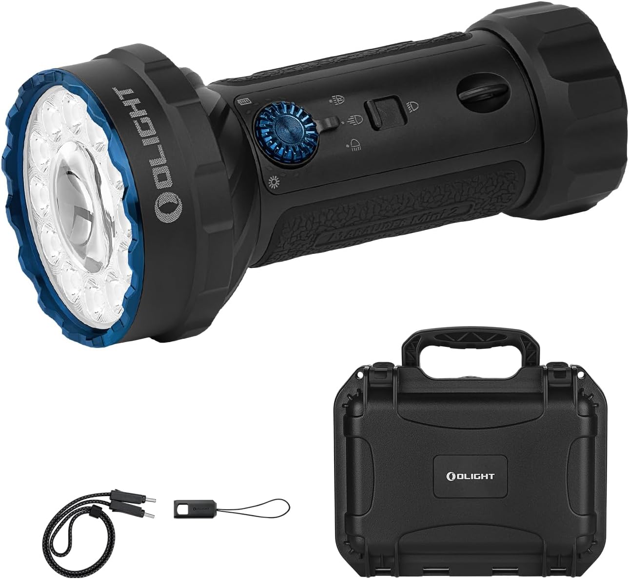 OLIGHT Marauder Mini 2 Bright Flashlight - 10,000 Lumen Rechargeable Light with 750m Beam Distance | 5 Lighting Modes for Outdoor Use (Black)