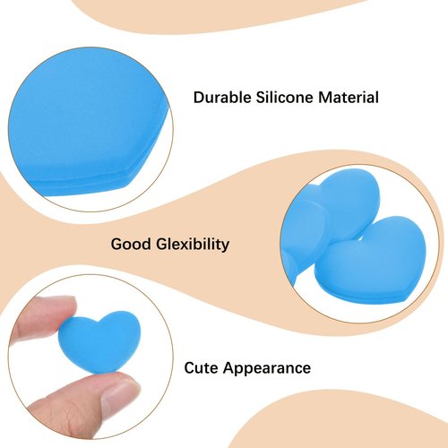 YELARXI Tennis Racket Vibration Dampener Soft Silicone Racket Shock Absorber, Fit for Tennis Racquet String - Heart Shaped (Light Green/Green/Sky Blue/Navy Blue, 4Pcs)