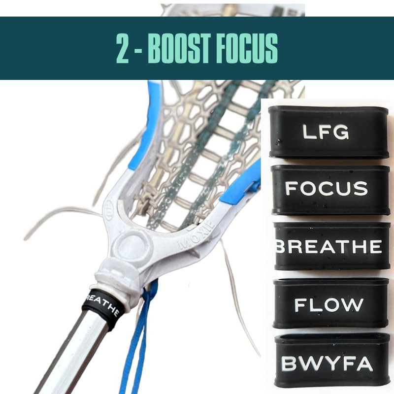 Mindful Performance Innovations 5 Pieces - Reset Bands - Grip Bands for Pickleball Paddles, Tennis Rackets, and Hockey/Lacrosse Sticks + Video Course to Master Mental Resilience - 5 Pieces - Focus