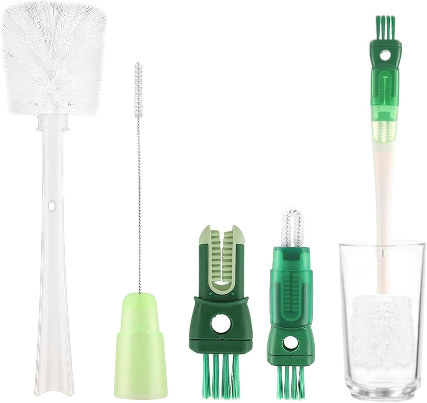 Skiennix Water Bottle Cleaner Brush - 5-in-1 Scrubber for Effortless Bottle Cleaning