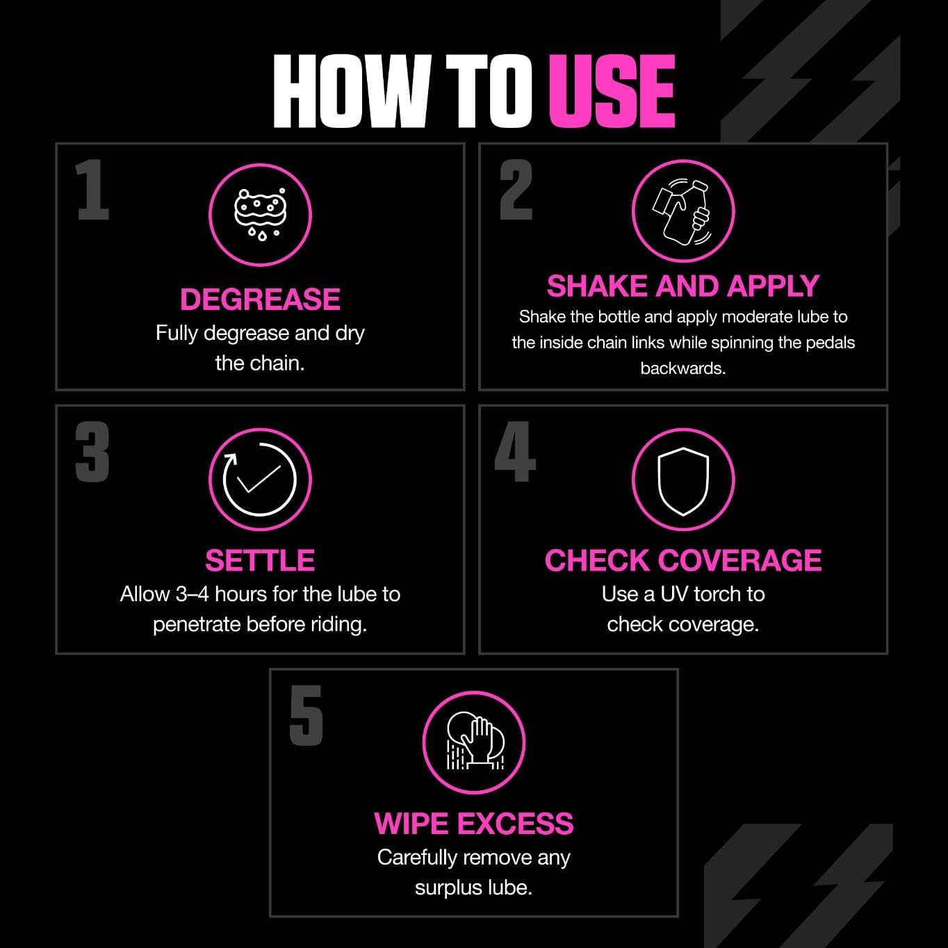 Muc-Off C3 Ceramic Dry Chain Lube - Premium 120ml Bike Chain Lubricant for Dry Conditions