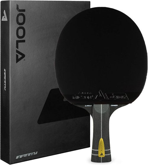 JOOLA Infinity Carbon Ping Pong Paddle - Ergonomic Grip & ITTF Approved Rubbers - Advanced Control & Speed