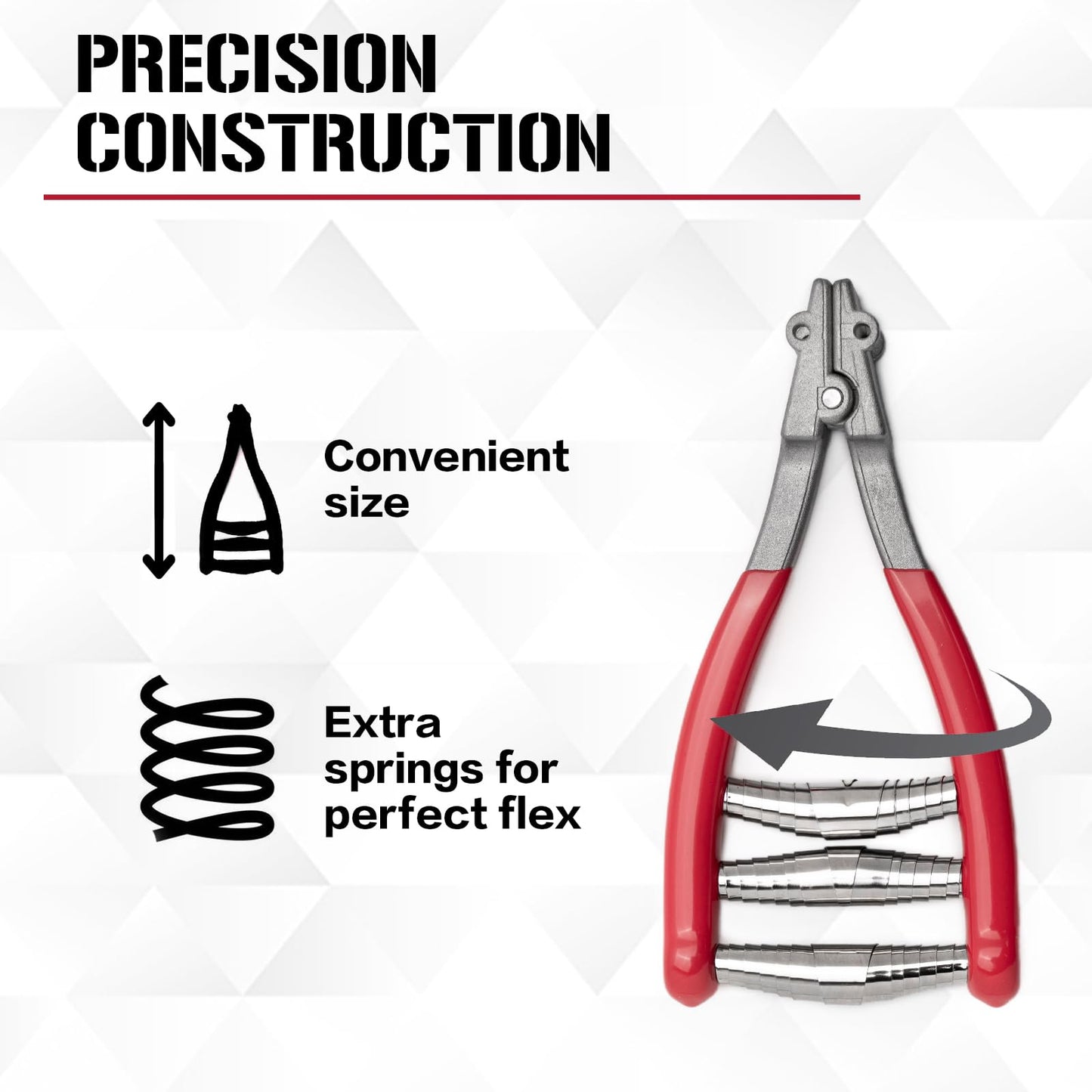 Stringing Starting Clamp 3-Spring for Tennis & Badminton Racket, Zinc Alloy Racquet Line Clamp with Thread Protection,Holding The Racquet Line for Threading Work,Essential Tool for Stringers