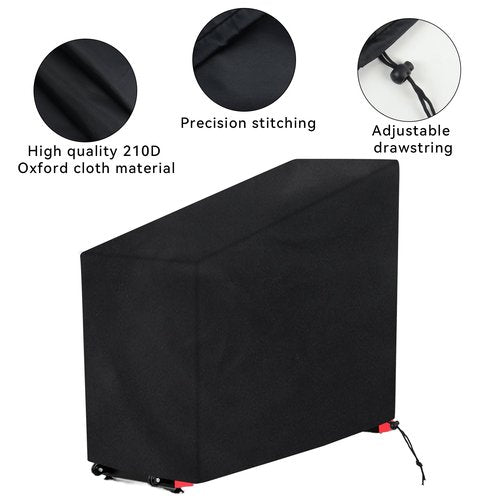 Klmnop Exercise Bike Cover, Waterproof and Dustproof Stationary Bike Cover, Upright Cycling Protective Cover for Indoor & Outdoor Fitness(Black)