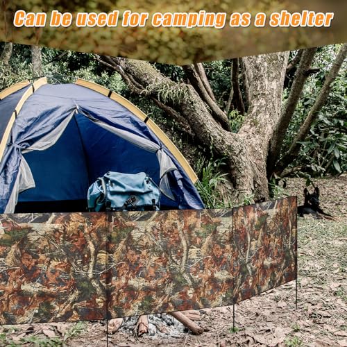 2-Piece Portable Ground Hunting Blind 118x27.6 in 3-Panel Camouflage Set