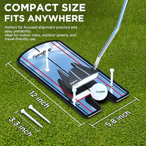 Golf Putting Alignment Mirror - Indoor & Outdoor Stroke Training