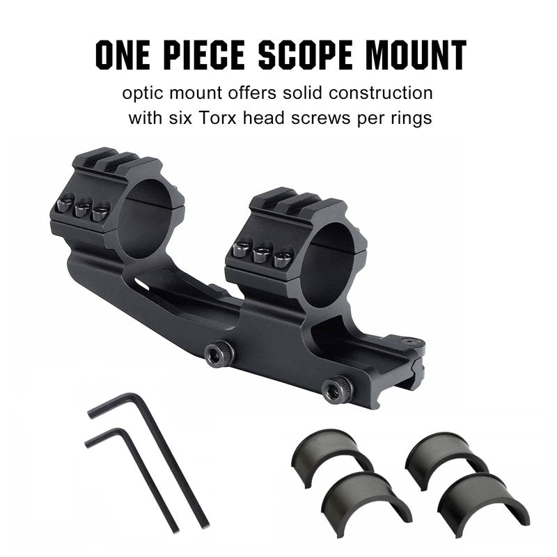 ohhunt Scope Mount 30mm 1 inch QD Quick Release Picatinny Scope Mounts 1.42 inch Center High Black