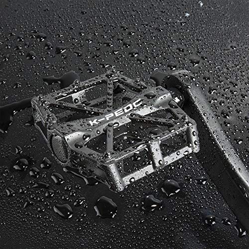 Universal Lightweight Aluminum Bike Pedals - Anti-Skid Black