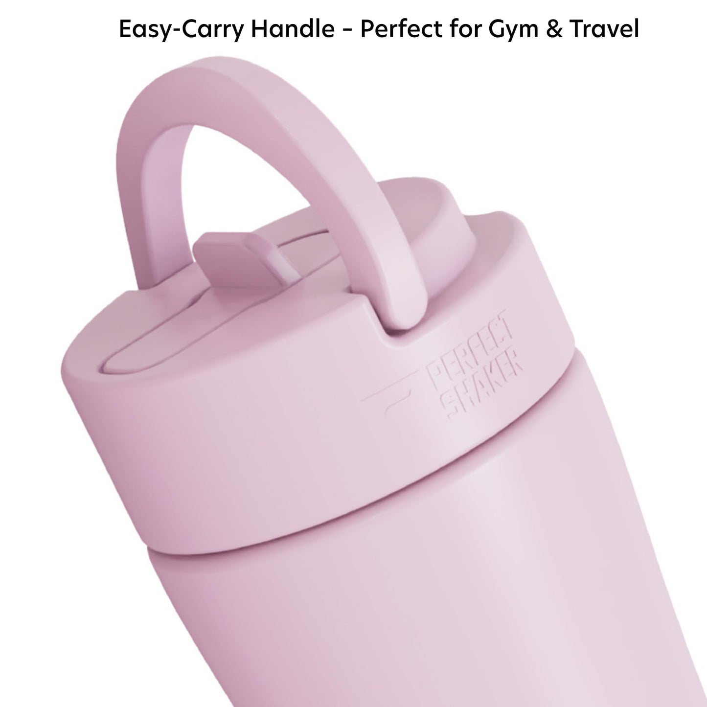 PerfectShaker LUMA Premium Stainless Steel Shaker with Built-in Straw - Double Wall Vacuum Insulated, Leak-Proof, Non-Toxic, ActionRod Mixing – Gym, Fitness & Travel Protein Shaker - 22oz (Blush)