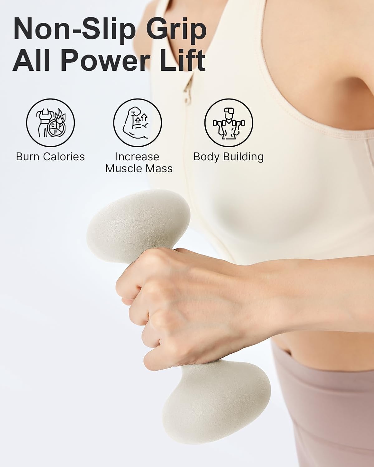YOTTOY Dumbbell Set for Women - 2 to 15 Pound Non-Slip Hand Weights for Home Workouts | Portable Neoprene Design