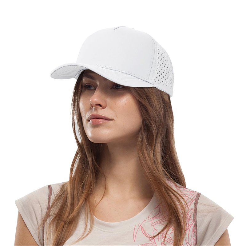 HH HOFNEN Quick Dry Baseball Cap Mesh Snapback Hat Sun and Rain Protection Golf Ball Cap for Men Women White