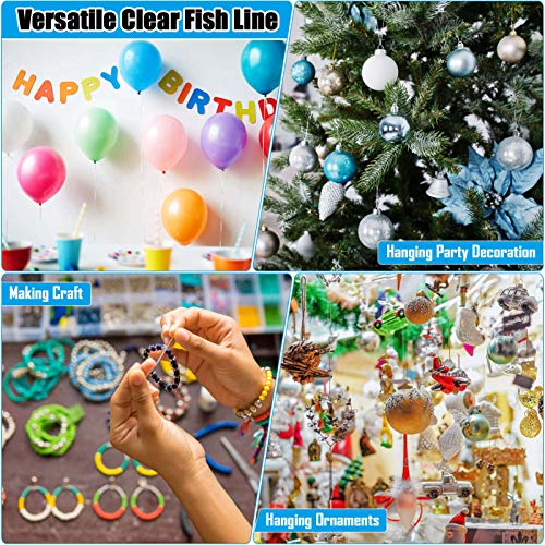 Clear Fishing Wire - 656FT Strong Nylon String for Decorations