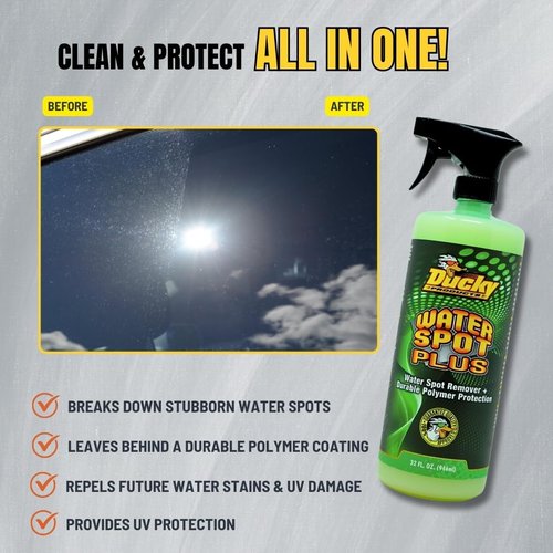 Ducky Products Water Spot Plus - Exterior Detailing Spray with Wax for Boat, Car & RV | 32 oz