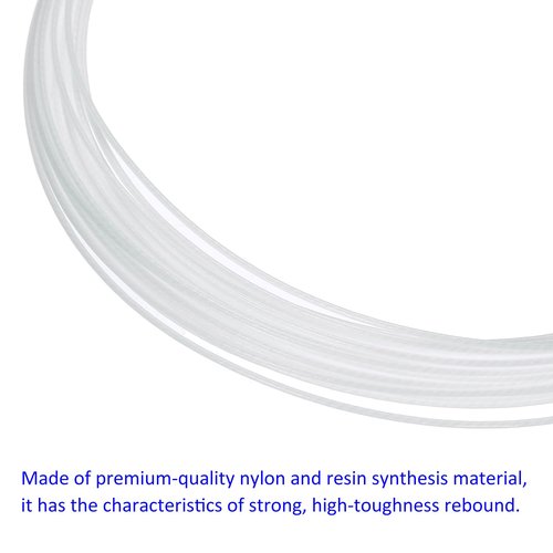 M METERXITY 10 Pack Badminton Racket String - High Flexibility Training Nylon Racquet String Line Badminton Repair Accessory for Badminton (10M, White)