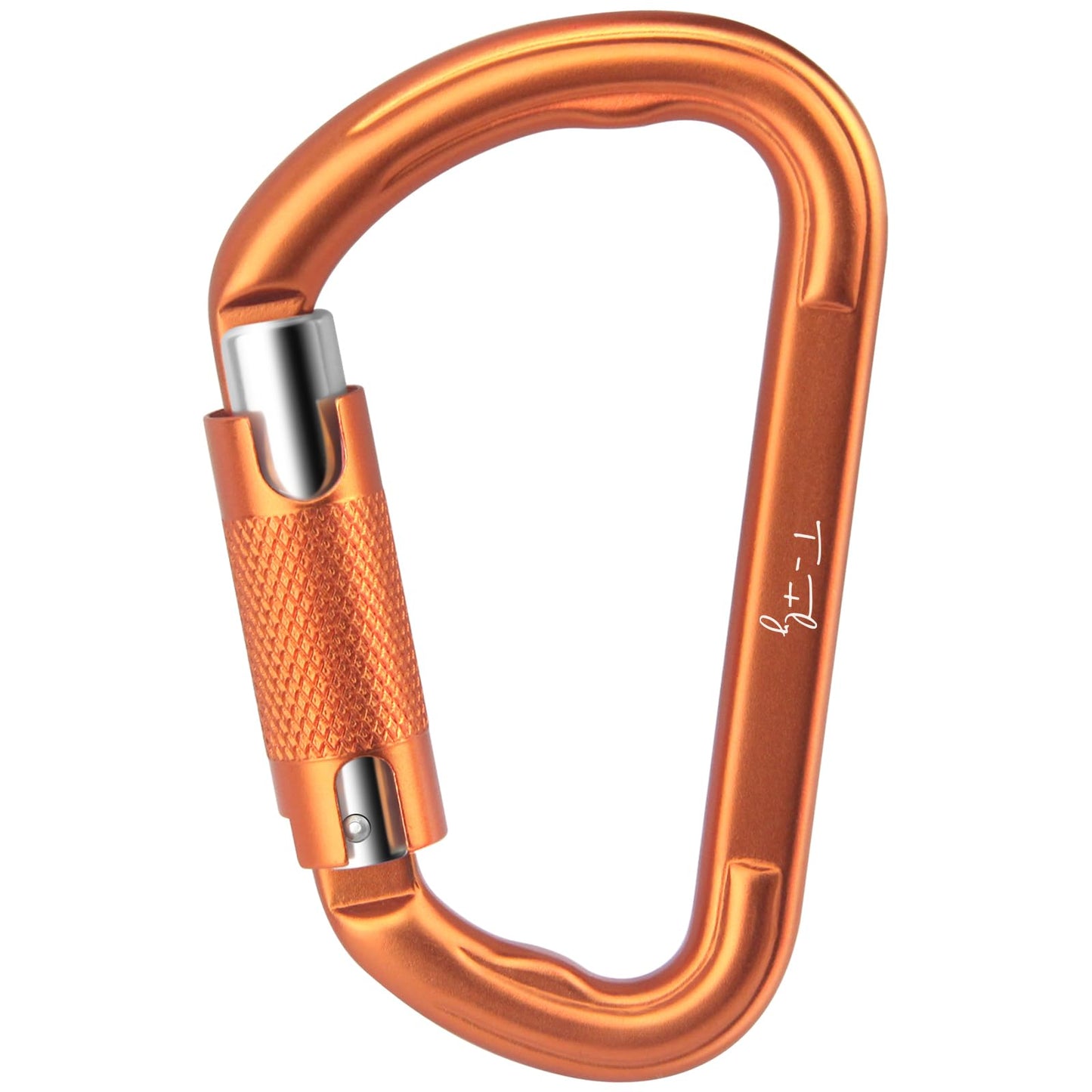 T-Fly Auto Locking Carabiner 27KN (6069 lbs), UIAA Certified 4.6" Heavy Duty Carabiner Clips for Climbing, Hammocks, Rappelling, Mountaineering (Orange)