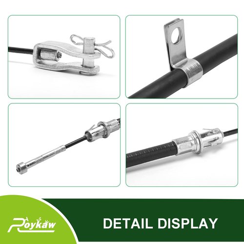 Roykaw Club Car Brake Cable Set, Both Driver & Passenger Side for Precedent 2004-Up Gas/Electric Golf Cart Models, Replaces OEM # 103528701, 103528702, 102557501, 102557502