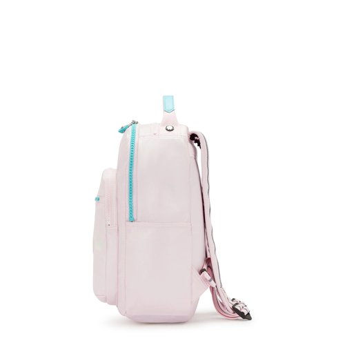 Kipling Seoul Small Metallic Tablet Backpack Sea Pink Met