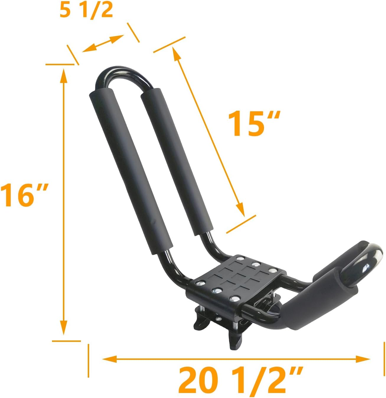 Skiennix Heavy Duty Kayak Rack - Includes 4 Ratchet Ties for Easy Car Roof Mounting | J-Bar Design