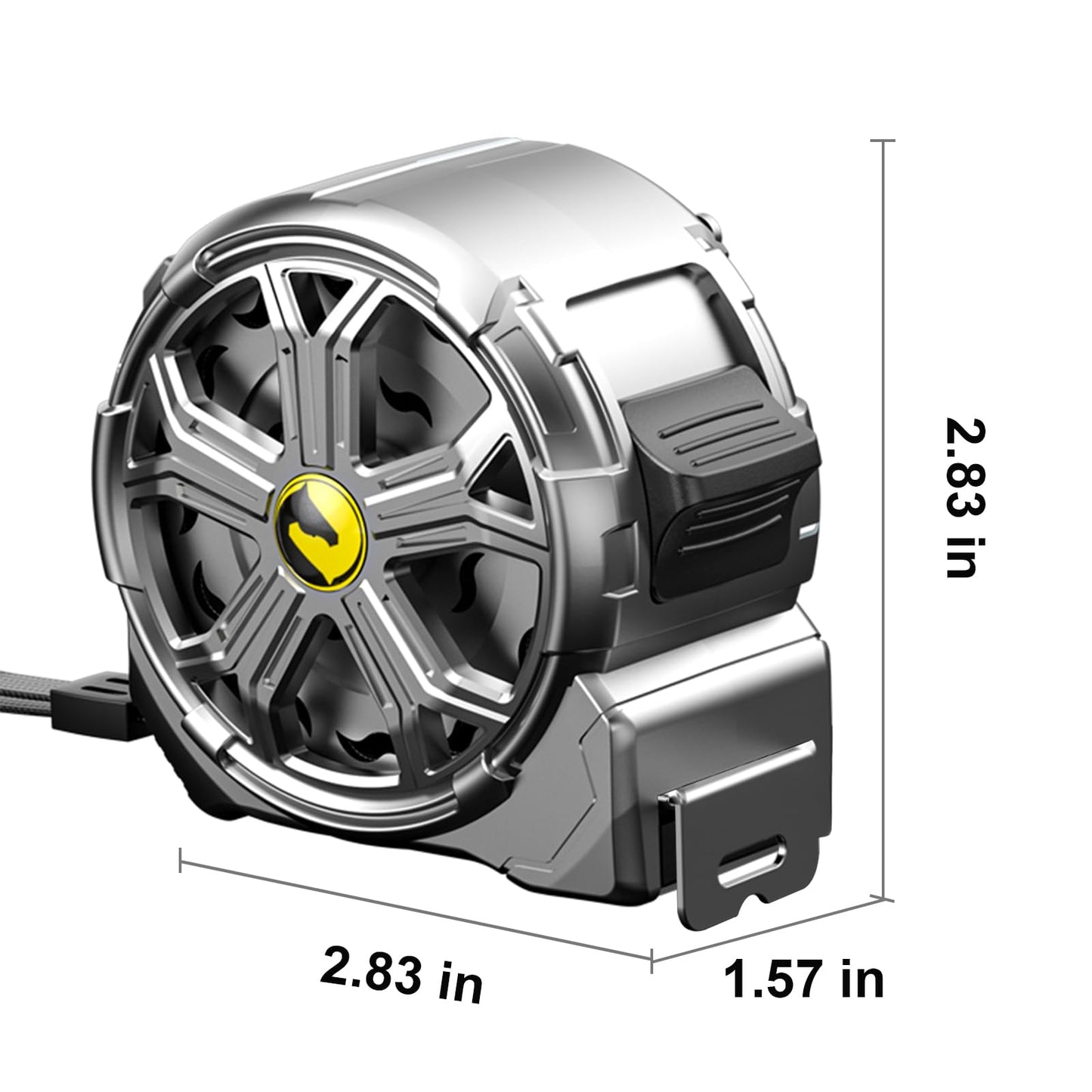 16ft Tape Measure, Stainless Steel Retractable Tape Measure, Waterproof & Rustproof Steel Measuring Tape with Hollow Design for Renovation, Construction, Carpentry (16')
