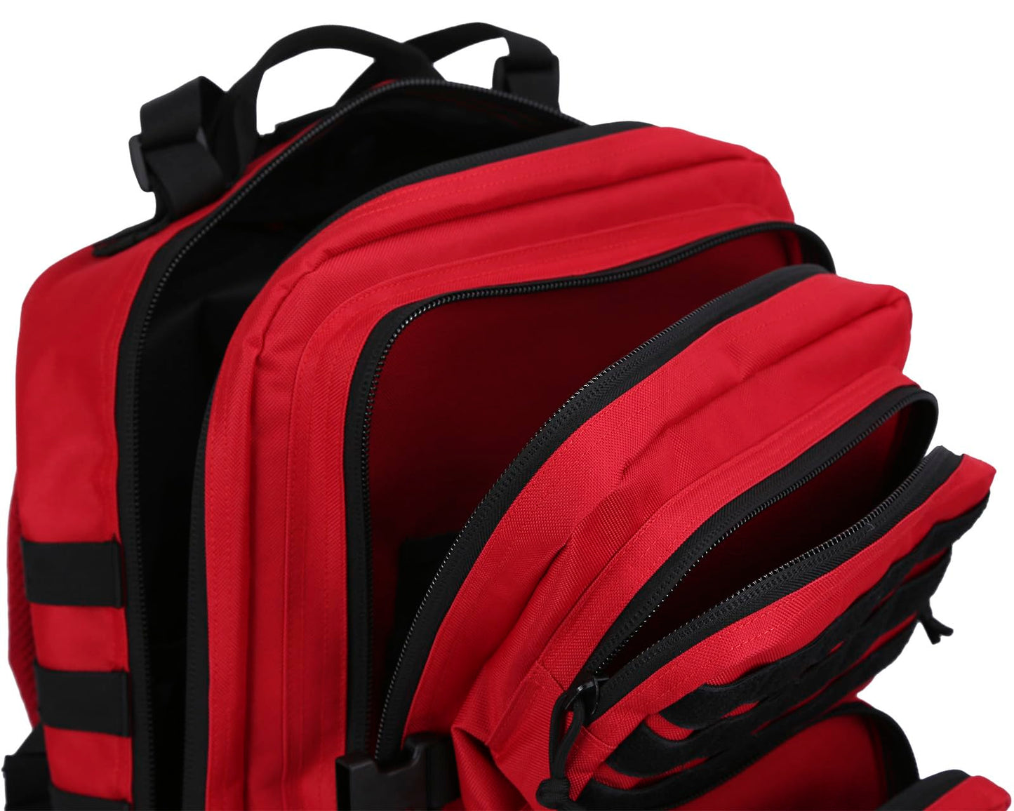 REEBOW GEAR Military Tactical Backpack for Men Large Army 3 Day Assault Pack Molle Hiking Daypack Bag (Red-black)