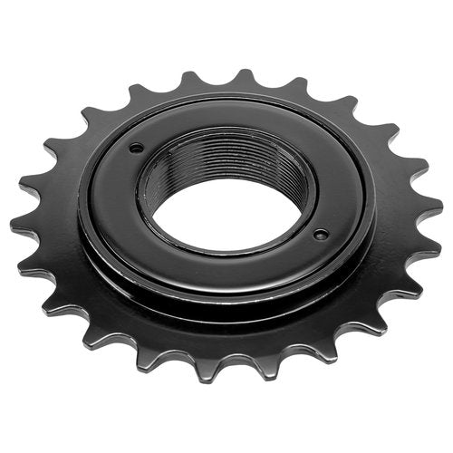 Hycline Single Speed Bike Freewheel: 22T Compatible with 1/2''×1/8'' Bicycle Freewheel - Threaded Type Freehub Replacement Parts (Black)