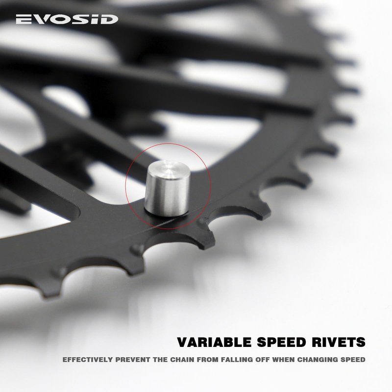 EVOSID Double Speed Road Bike Direct Mount Chainring 48-32T/46-30T, Bike Double Chainring Narrow Wide Chainwheel High Strength 7075 Aluminum Alloy CNC Integrated Molding for 8-12 Speed (48-32T)