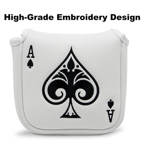 Barudan Golf Ace Heel Shaft Mallet Cover Square Mallet Putter Cover Headcover Magnetic (for Square Mallet)