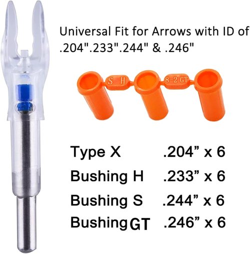 Lighted Nocks | 6 PCS LED Arrow Nocks for .204-.246 Diameter Arrows - Screwdriver Included