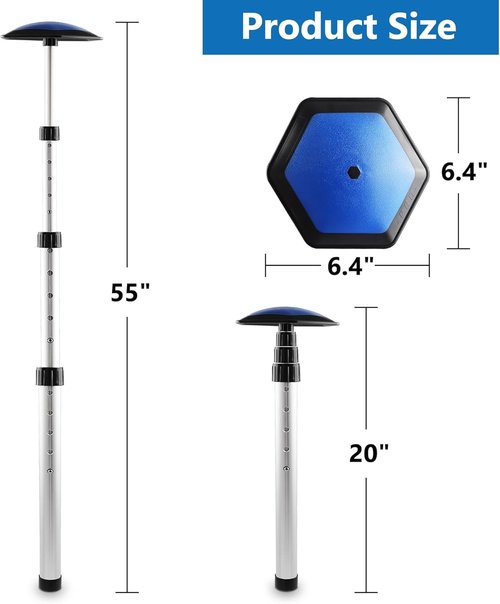 Asyxstar Golf Travel Bag Support Pole - Anti-Impact Club Protector Support Travel Bag Cover and Aluminum Alloy Golf Rod Stick to Protect Clubs