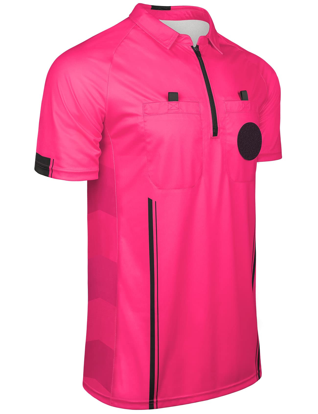 FitsT4 Sports Pro Soccer Referee Jersey Short Sleeve Ref Shirts New-Pink X-Small