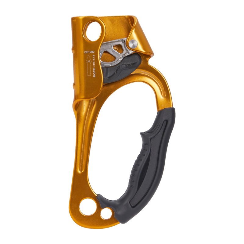 RESQT Hand Ascender, Rock Climbing Tree Arborist Rappelling Gear Equipment Rope Ascender Rope Clamp for 8~13MM Rope(Right Hand-Orange)