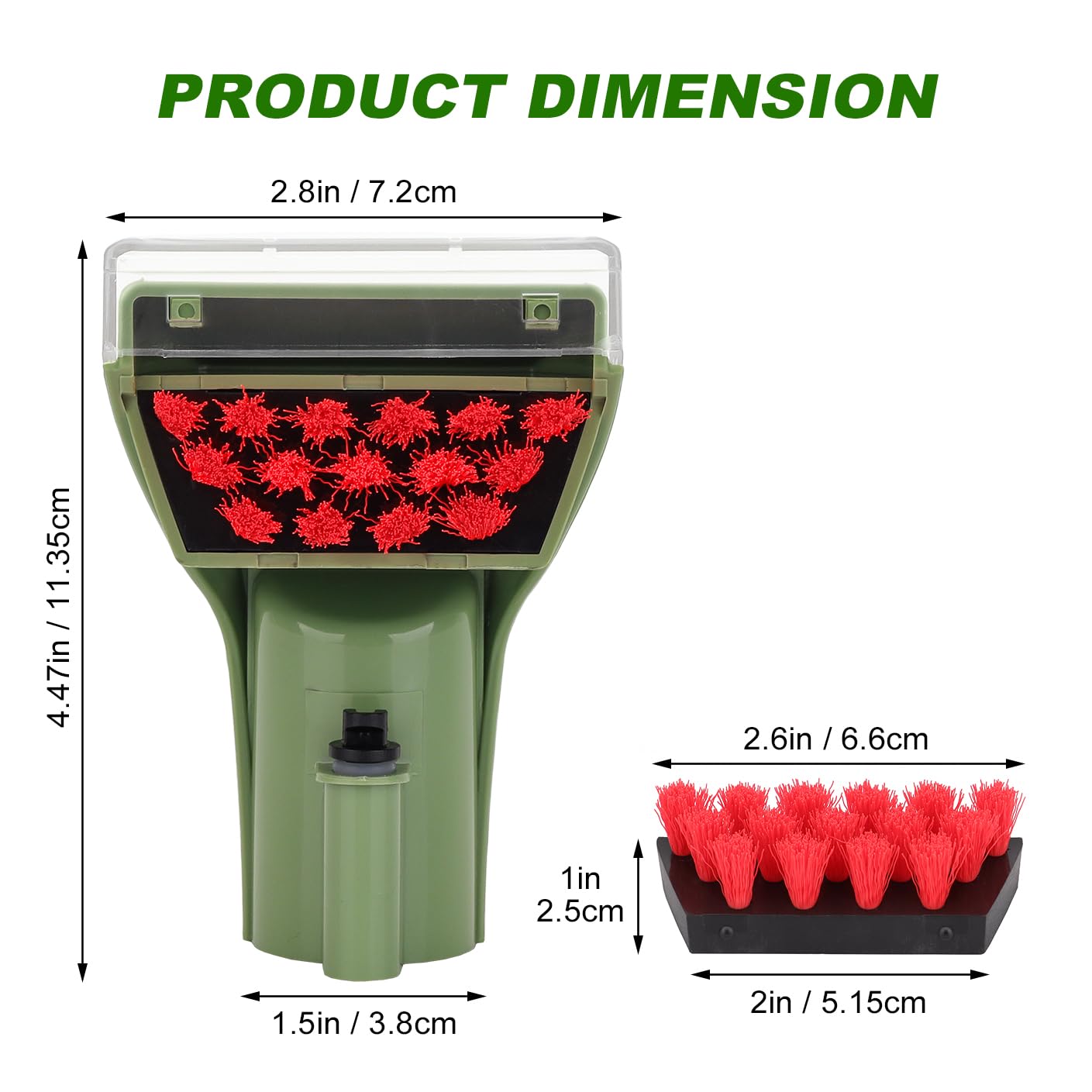1400B Little Green Machine Attachment Brush Replacement Parts for Bissell Little-Green Upright & Portable Carpet Cleaners 1400B 1425 3860 1400W 1400 1844 2290A Series,1 Brush Head + 2 Brush