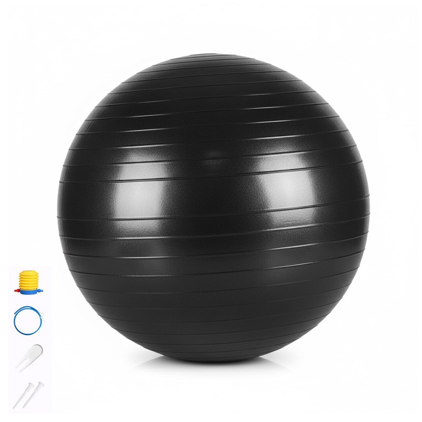 UMEUKEJI 75cm(30in) Extra Large Anti-Burst Yoga Ball with Quick Pump, Non-Slip Stability Exercise Ball for Tall Users, Home Gym, Office Chair, Black