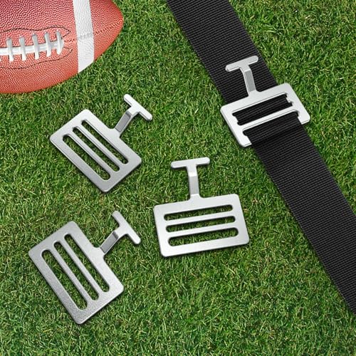 12 Pcs 1.5 Inch Silver Football Shoulder Pad T Hooks for Protective Gear