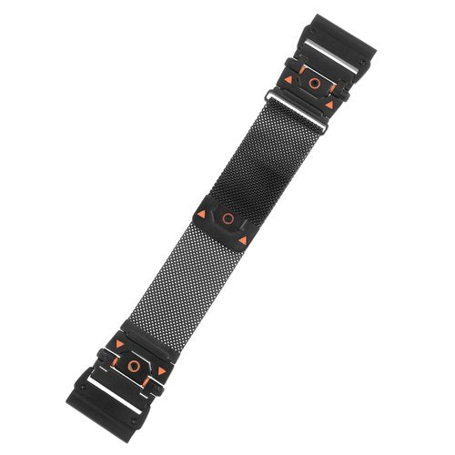 KaMnchain 26mm Quick Fit Stainless Steel Metal Mesh Loop Adjustable Magnetic Wristband Compatible with for Garmin Fenix 8（51mm) ,Fenix 7X/ 6X/ 5X Plus,Enduro 1 2 3,Descent MK1 Mk2i Mk2 Mk3 ,Tactix 7,TACTIX DELTA,Epix Pro 51mm,quatix 8,tactix8/7 Pro (blac