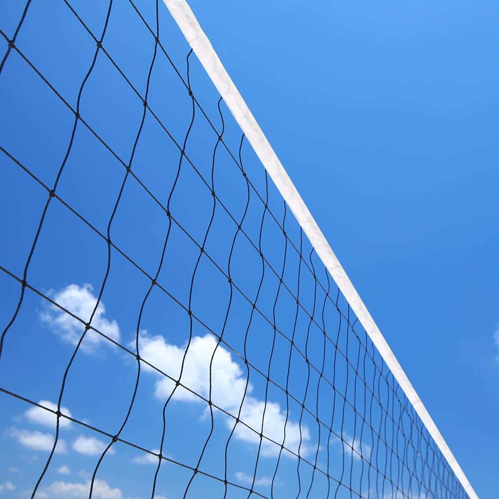 Professional Volleyball Net Outdoor,31.17x3.28ft Net, Canvas Edge Fitness Playground Volleyball Net (Black)