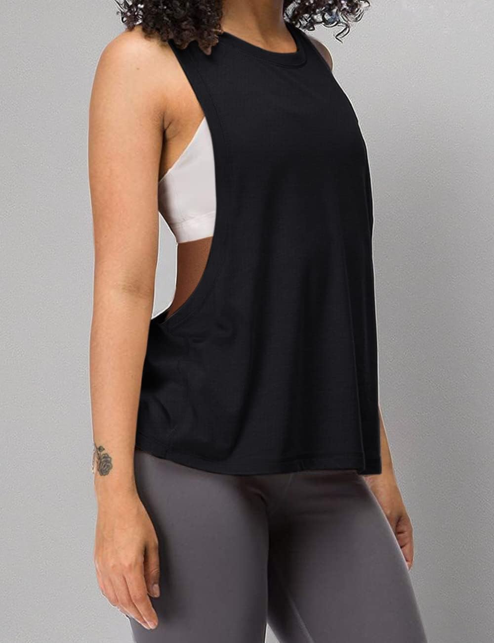 Skiennix Women's Cropped Fitness Tank Tops - Sleeveless Gym & Yoga Athletic Shirts