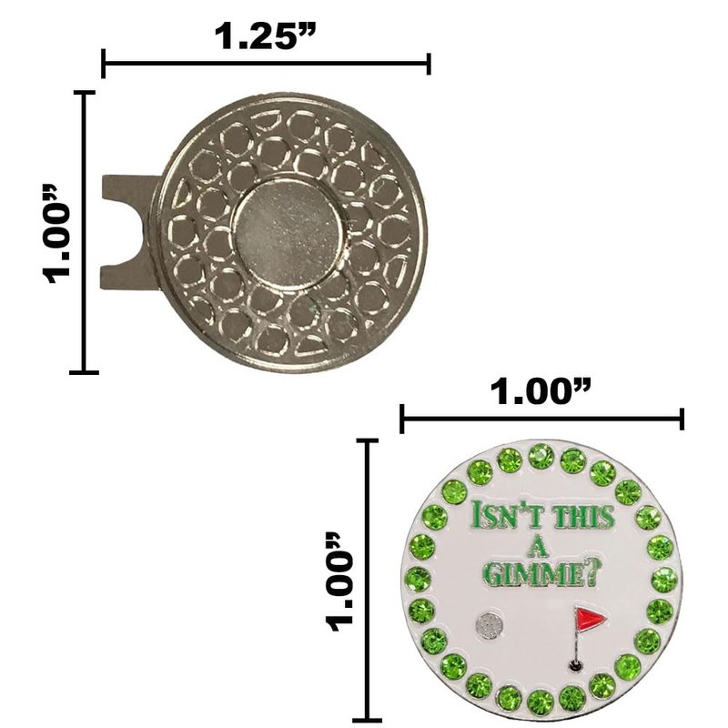 Giggle Golf Bling Golf Ball Marker with Magnetic Hat Clip – Isn’t This a Gimme Sparkly Marker for Women Golfers – Fun Golf Gift with Organza Bag & Bonus Hand Cream