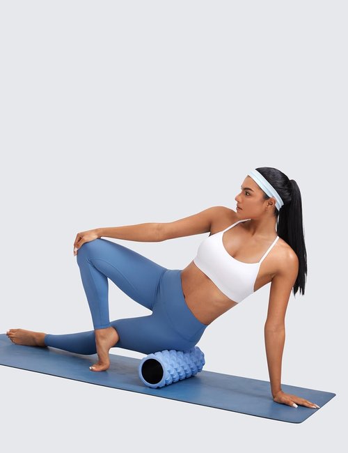 CRZ YOGA Y Back Sports Bra - Padded Racerback for Low Impact Yoga & Workout | Butterluxe Fabric