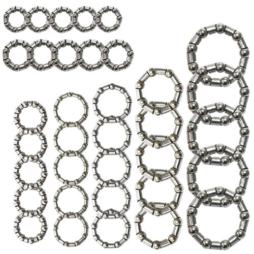 Xmomx 7 Kinds 5 Sets Bike Ball Bearing Headset Retainer Crank Caged Wheel 4mm to 8mm / 1/6” to 1/3“ Repair Accessories