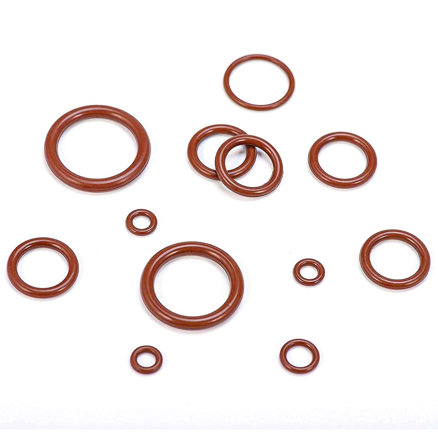 BUSY-CORNER 185 Pieces FKM Brown O-Ring Kit,75A Durometer,18 Kind AS-568 Standard Sizes,ID 2.57mm-20.22mm Thickness 1.78mm 2.62mm 3.53mm