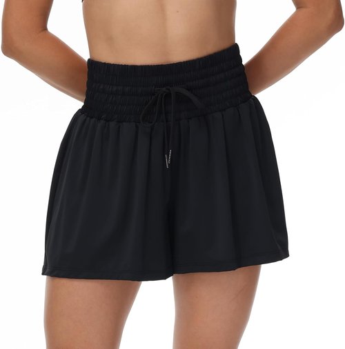 Blaosn High Waist Athletic Shorts for Women - Flowy Gym & Running Skort with Pocket | Casual Summer Wear