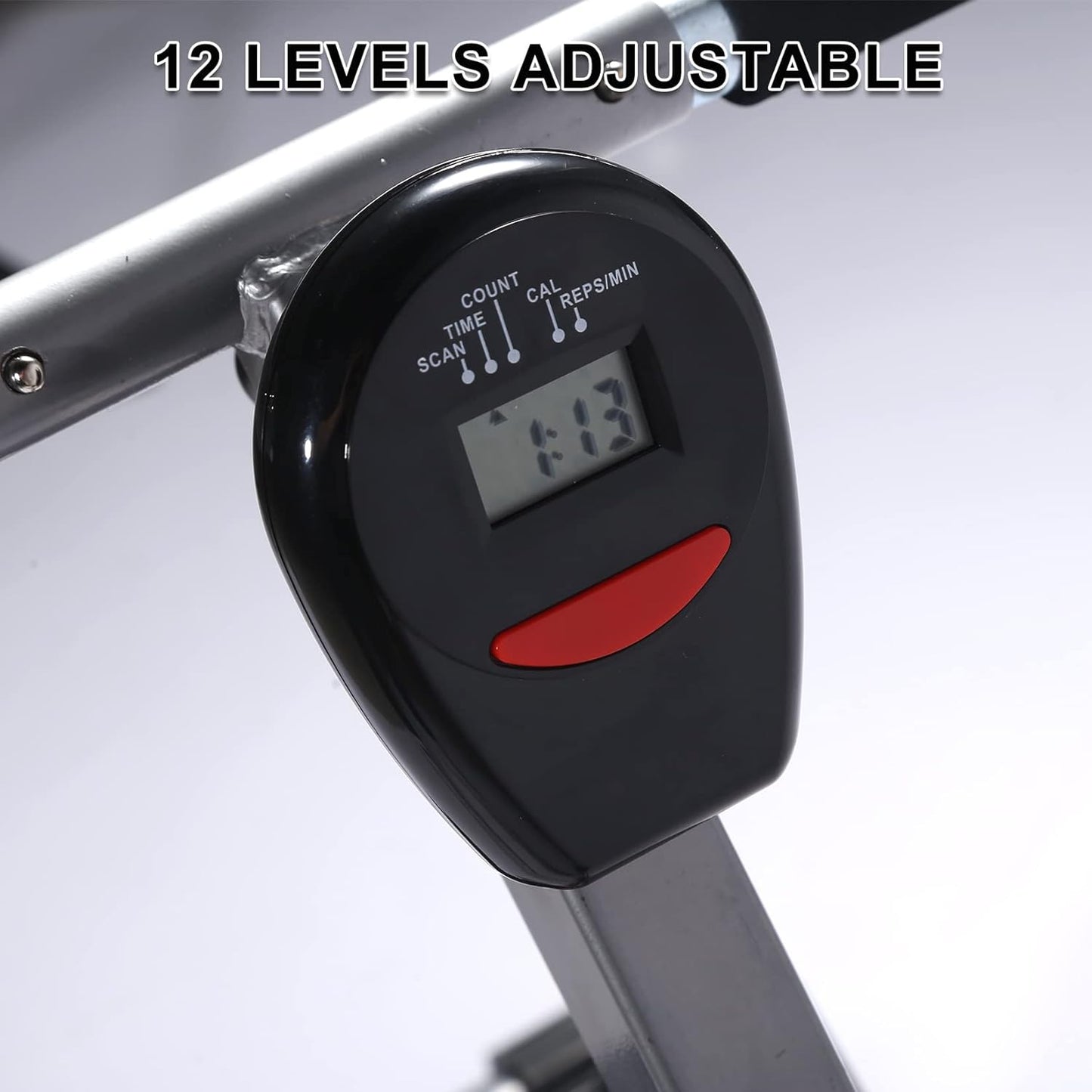 YSSOA Rowing Machine - Adjustable Resistance Rower Ergometer with Digital Monitor | 260 lbs Capacity - Black