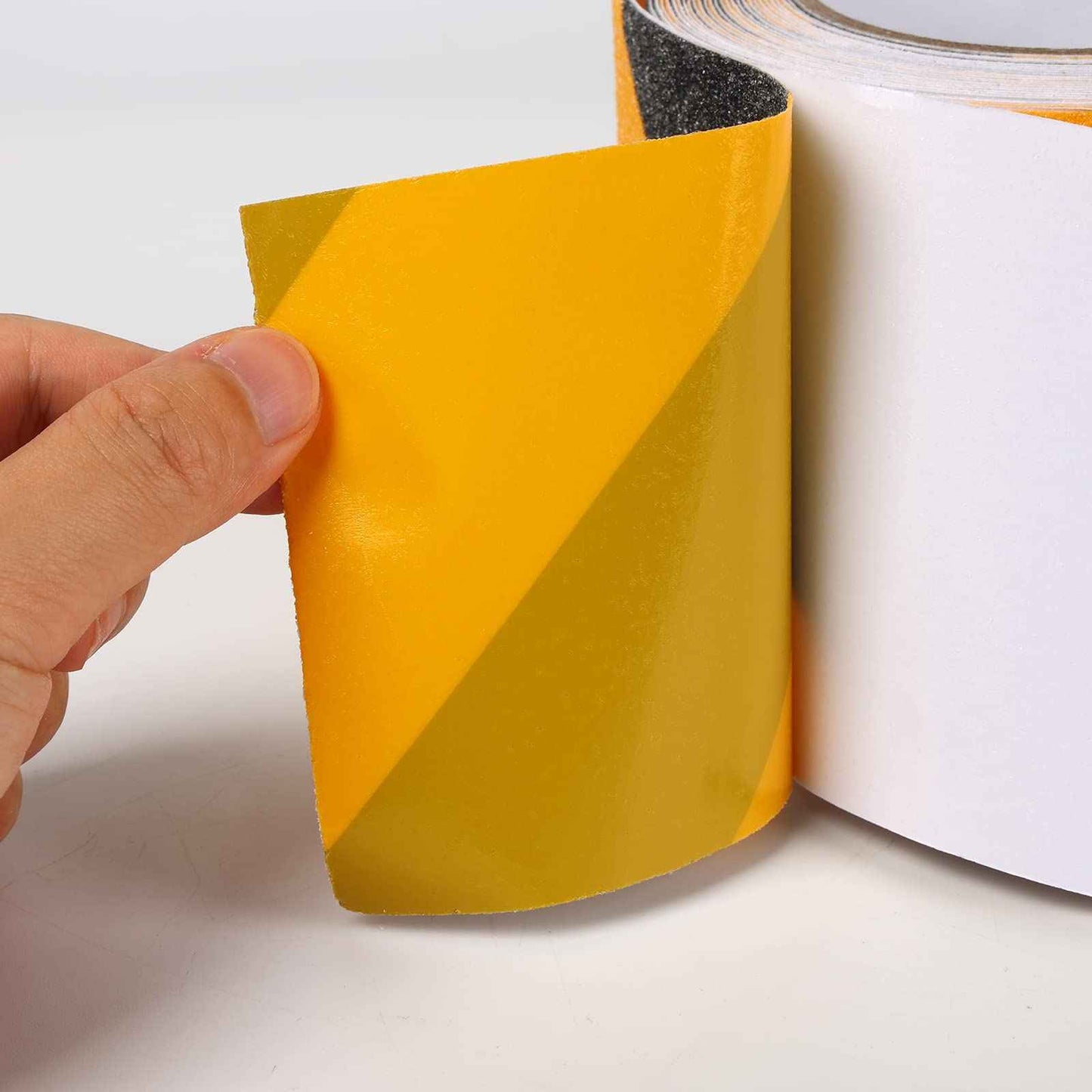 SinoPack Anti Slip Tape Black Yellow 6Inch x 30FT Non Skid Tape, Best Grip Non Slip Strips Tape High Traction Friction Abrasive Adhesive for Stairs Step Indoor Outdoor