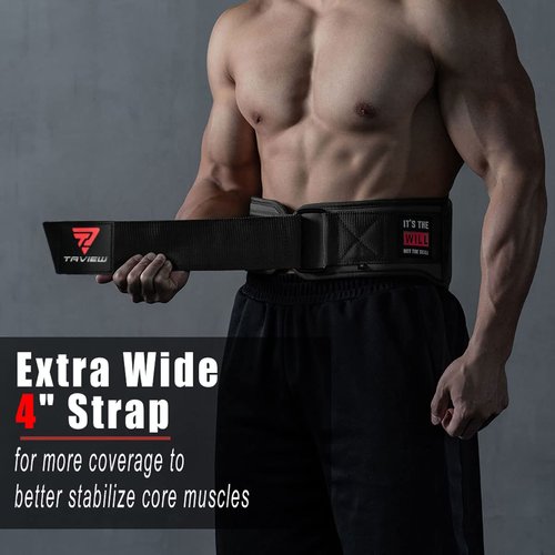 Weight Lifting Belt for Men & Women, Gym Belt for Workout, Weightlifting, Powerlifting, Squat and Deadlift, Comfortable Lumbar & Back Support (M (32-37inches）)