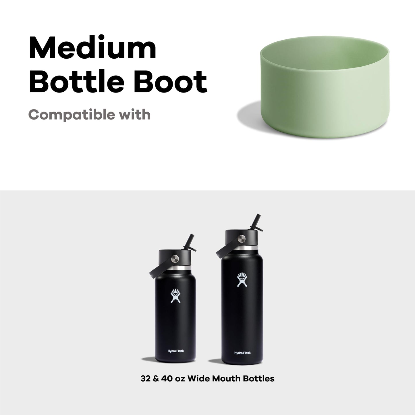 Hydro Flask Bottle Boot – Bottom Protector Sleeve – Silicone Water Bottle Accessory Medium Cascade Blue