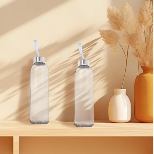 BESTonZON 20 PCS Water Bottle Replacement Caps, Universal Screw-On Design, Inner Diameter 38mm, Height 21mm, Leakproof Metal Caps with Rope for Reusable Water Bottles